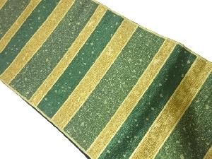 リサイクル　川島織物製　横段に箔散らし模様織出し袋帯